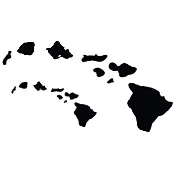 350x350 Hawaiian Island Chain Vinyl Sticker