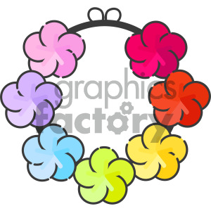 300x300 Hawaiian Lei Vector Royalty Free Icon Art Clipart Royalty Free