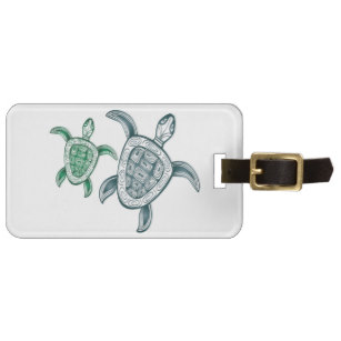 307x307 Hawaii Green Sea Turtle Luggage Tags Bag Tags Zazzle Uk