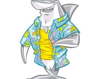 407x321 Shark In Hawaiian Shirt