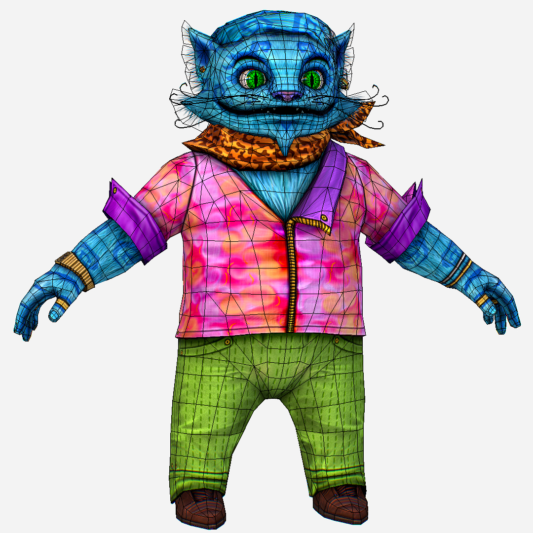 1080x1080 Very Fashionable Cat In A Hawaiian Shirt