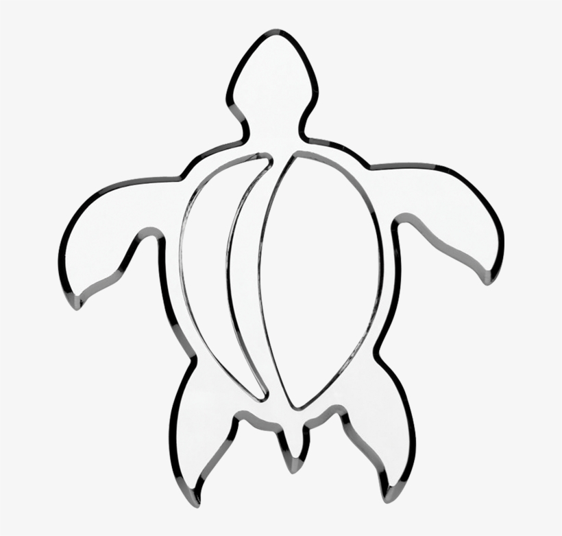 820x781 Hawaiian Turtle Chrome Plated Sticker