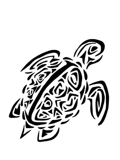 400x533 Sea Turtle Tribal Tattoo
