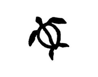 340x270 Simple Hawaiian Turtle Tattoo Design