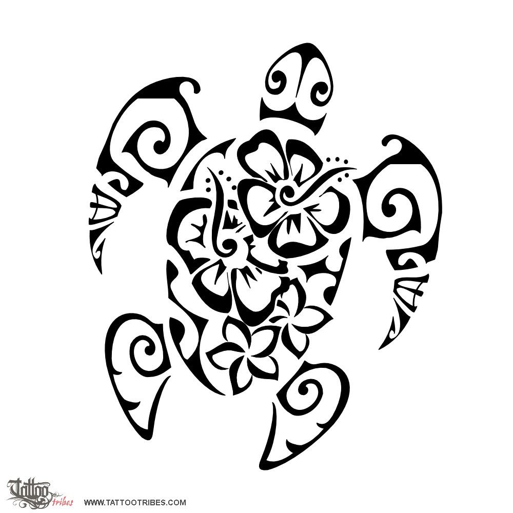 1000x1000 Drawn Turtle Flower