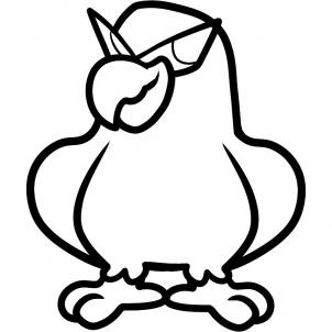 302x302 How To Draw A Hawk For Kids, Step