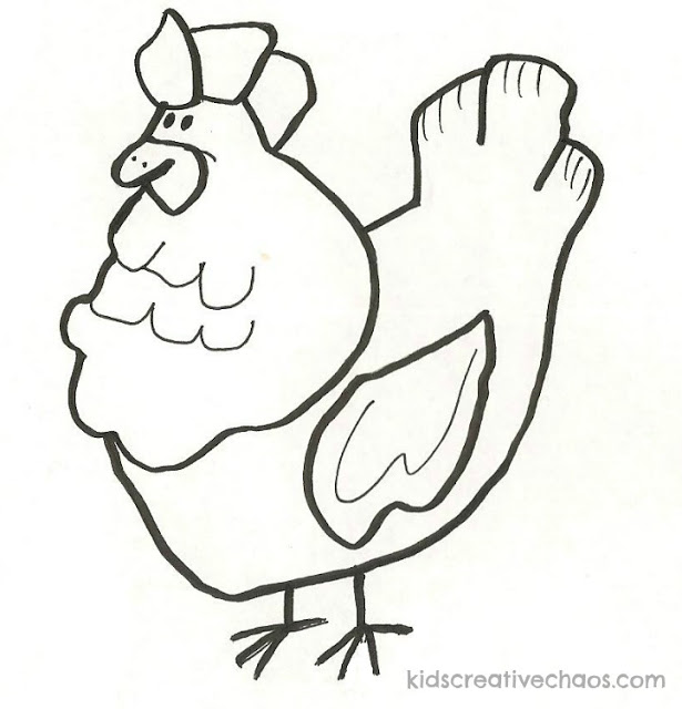 615x640 Learn How To Draw Trace The Pictures Of A Cartoon Chicken