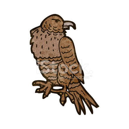 440x440 Retro Cartoon Hawk Stock Vector
