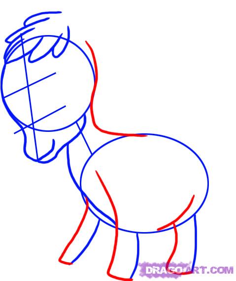 479x569 How To Draw A Cartoon Horse Step
