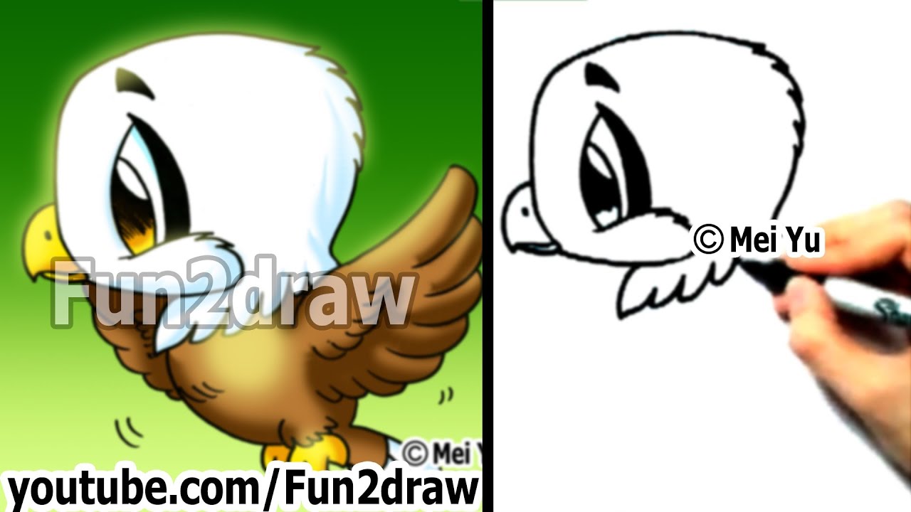 1280x720 how to draw a cute chibi eagle in min