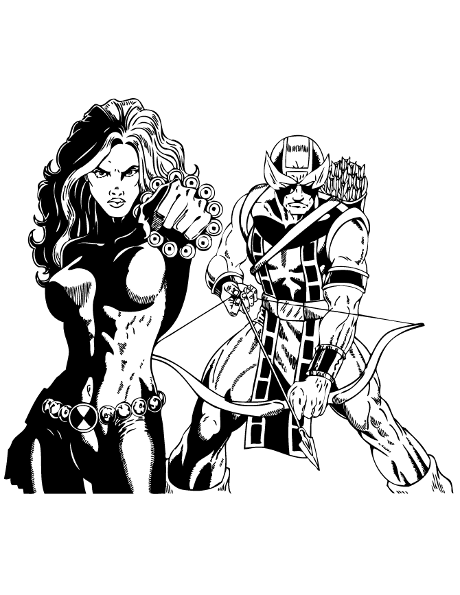 670x867 hawkeye cool comic book coloring