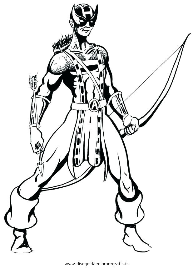 618x860 hawkeye para colorear