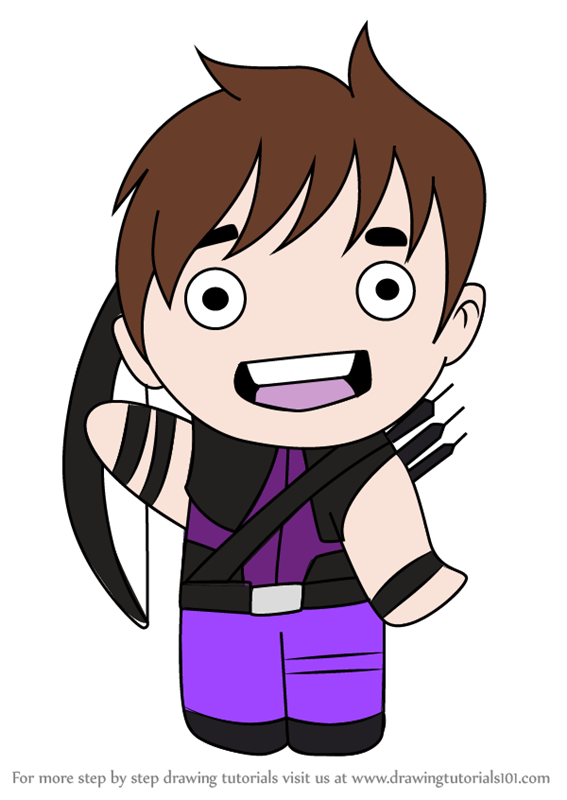 567x800 learn how to draw kawaii hawkeye