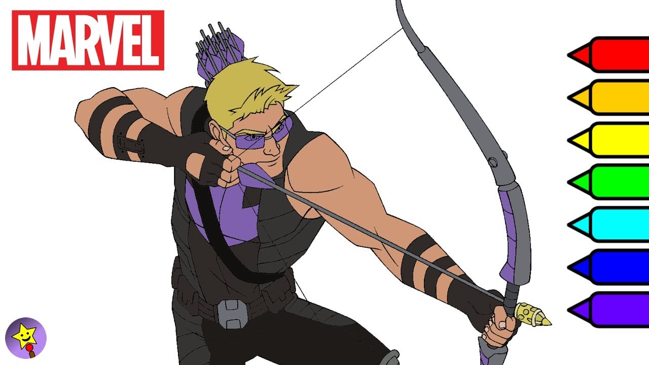 1280x720 marvel avengers coloring book hawkeye coloring