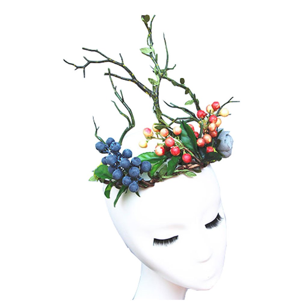 1000x1000 flower branch headband forest elf floral tree branch