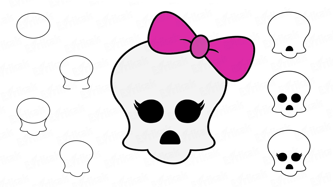 1300x731 How To Draw A Skull Monster High Using The Squares