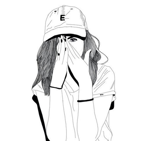 500x484 Image About Girl In Outlines