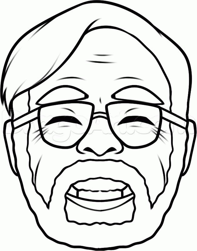 630x803 Step How To Draw Hayao Miyazaki, Studio Ghibli