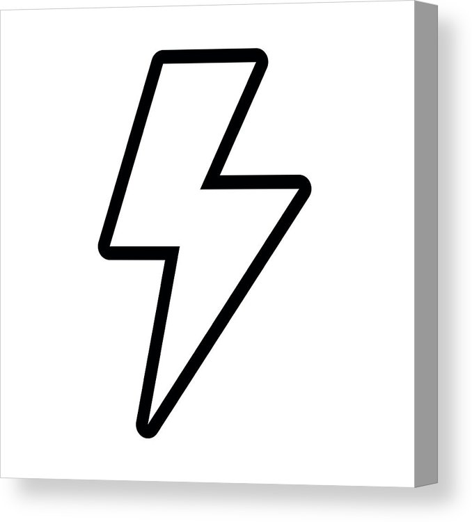 678x750 Line Energy Hazard Sign To Electrical Warning Canvas Print