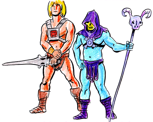 600x478 Dr Sketchy's He Man And Skeletor The Princess Planet