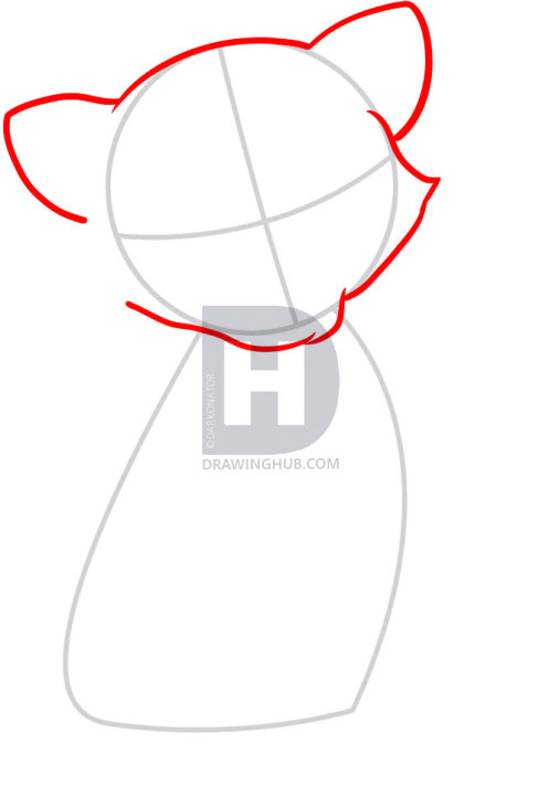 497x720 How To Draw A Tiger Cub, Tiger Cub, Step