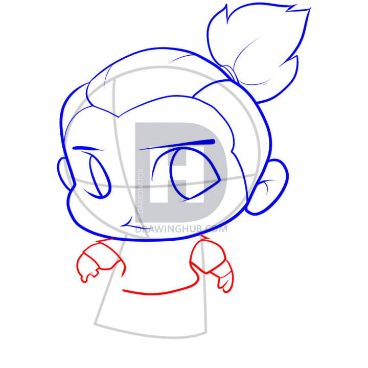 720x720 How To Draw Chibi Sokka, Step