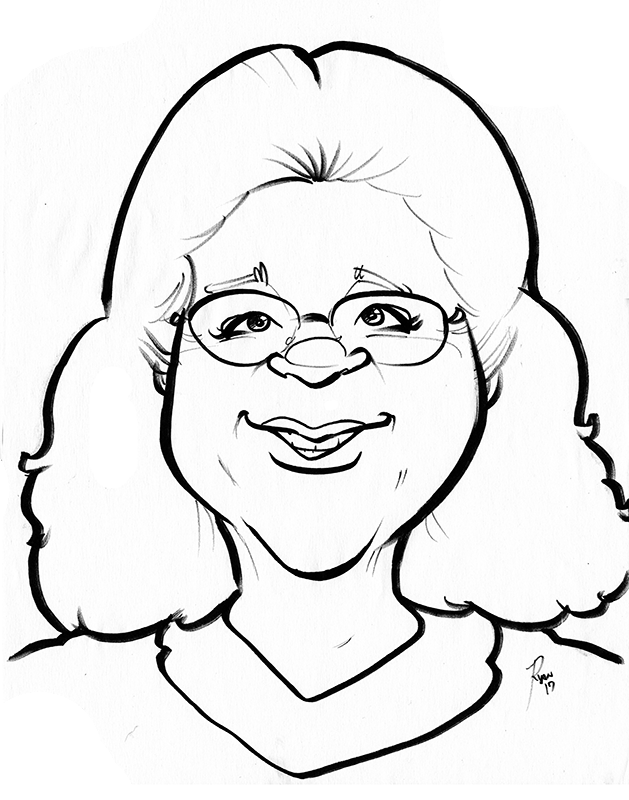 629x800 Custom Black And White Caricature With Print