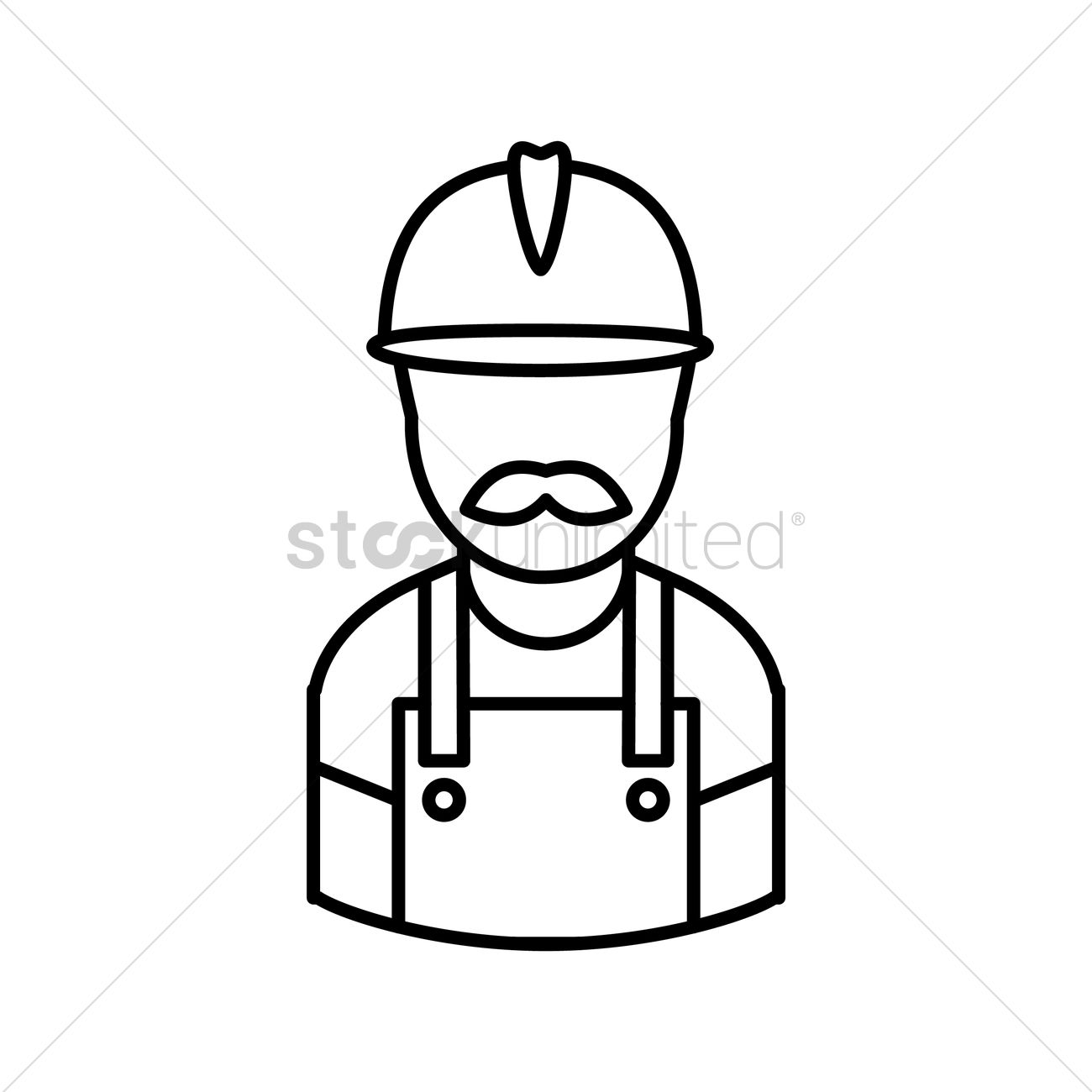 1300x1300 Construction Worker Vector Image