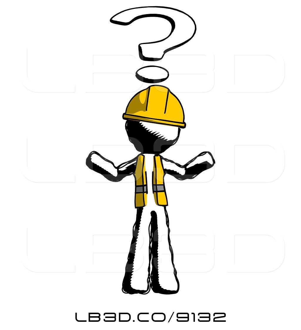 1024x1124 Illustration Of Ink Construction Worker Contractor Guy