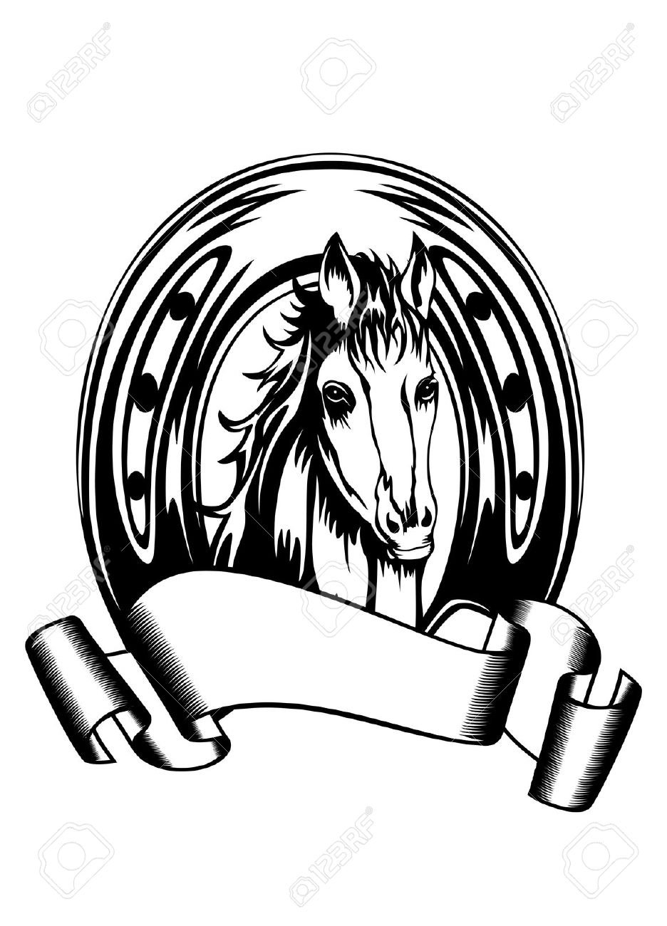 936x1300 Horse Head With Horseshoe Clipart Collection