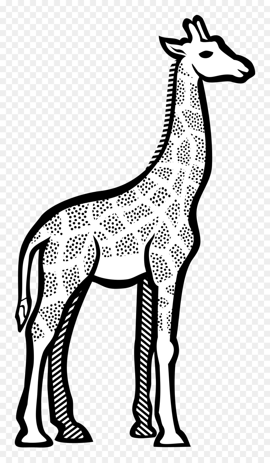 900x1540 Giraffe Line Drawing