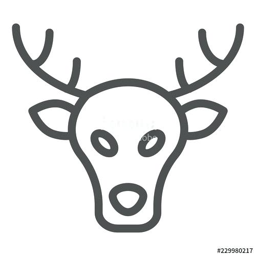500x500 Moose Head Outline Moose Line Icon Deer Vector Illustration
