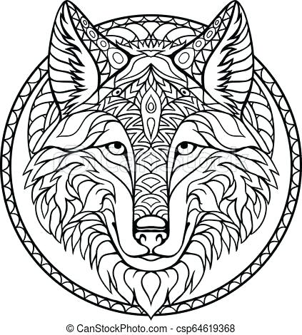 423x470 Wolf Outline Drawing Angry Wolf Face Outline Drawing