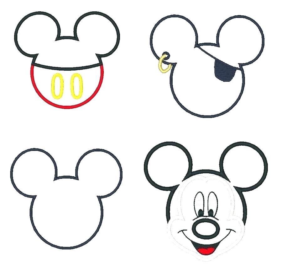 900x863 Mickey Head Outline
