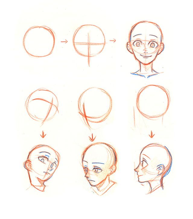 Head Positions Drawing | Free download on ClipArtMag