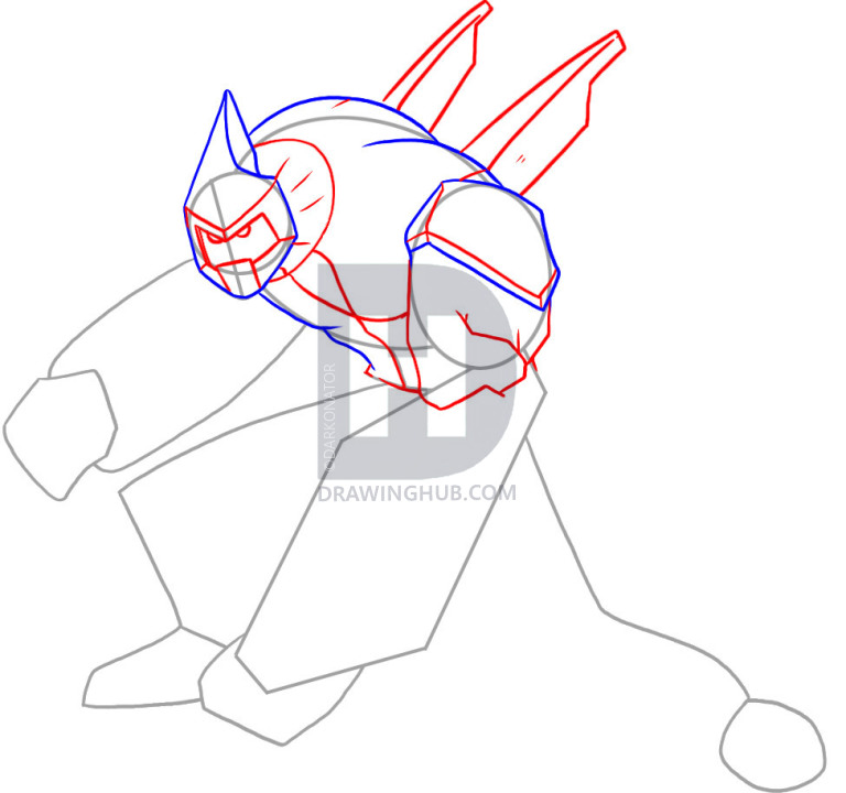 768x720 how to draw diamondhead, step