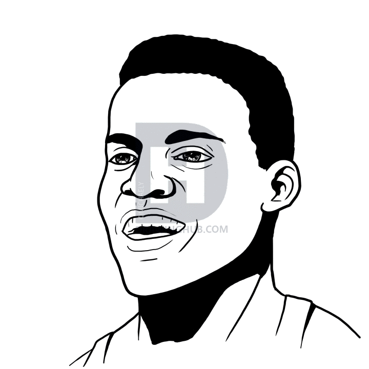 720x720 How To Draw Carl Lewis, Step