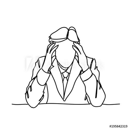 500x500 Doodle Frustrated Business Man Holding Head Stress Or Headache
