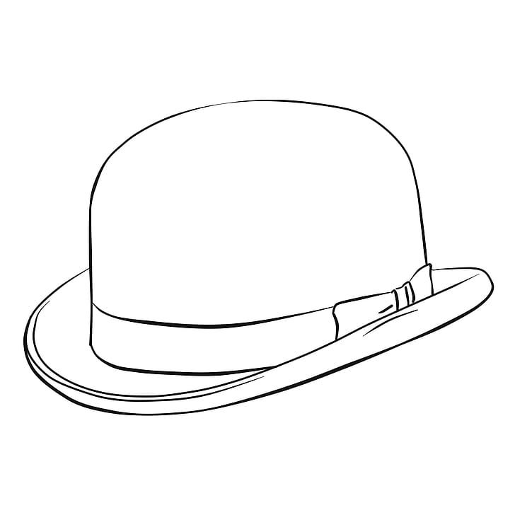 728x728 Royalty Free Photo Hat, Coloring, Line, Monochrome, Bw, Drawing