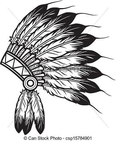 386x470 Vector Clipart Of Indian Chief Headdress