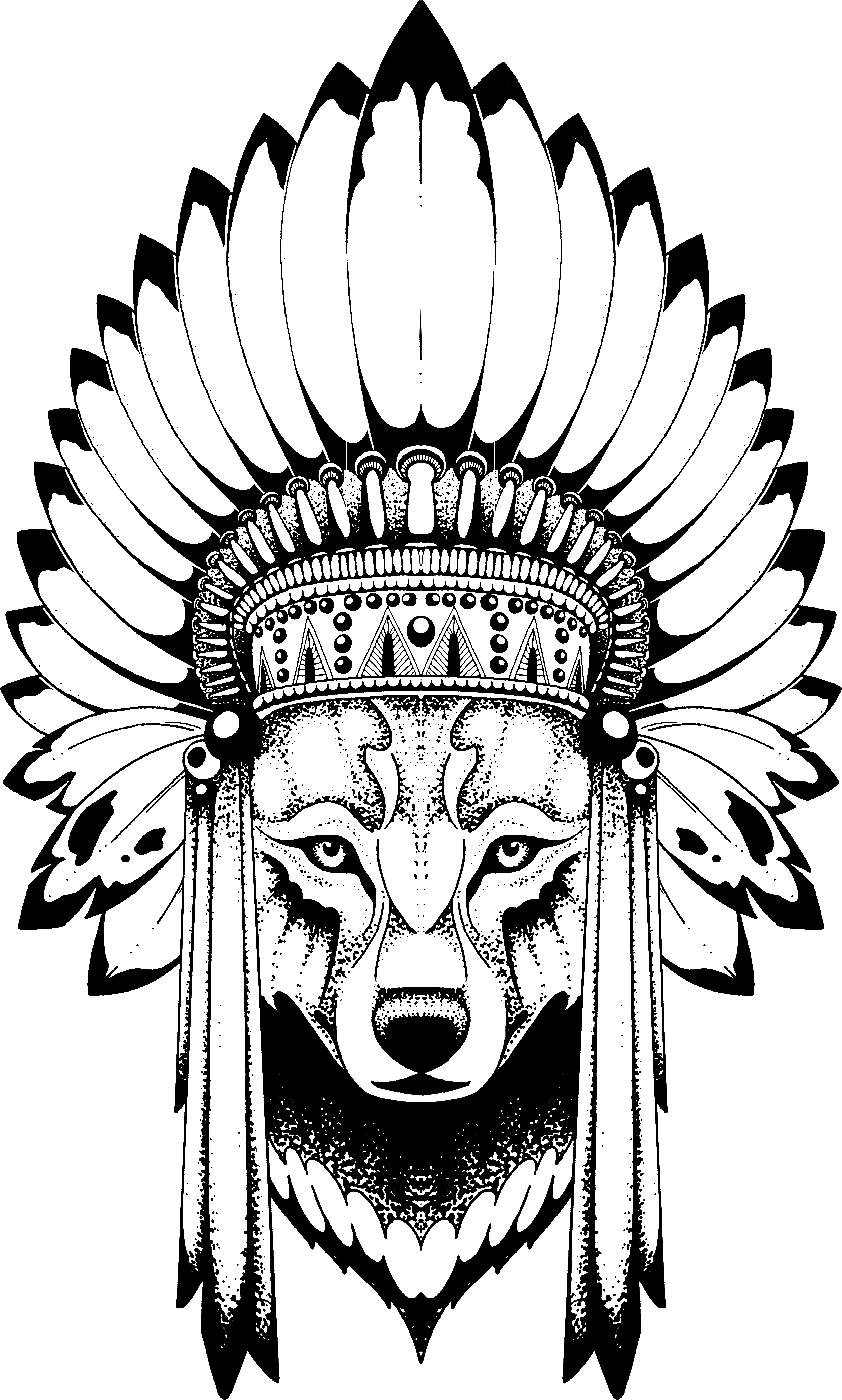 2495x4149 Collection Of Free Buffalo Drawing Headdress Download On Ui Ex