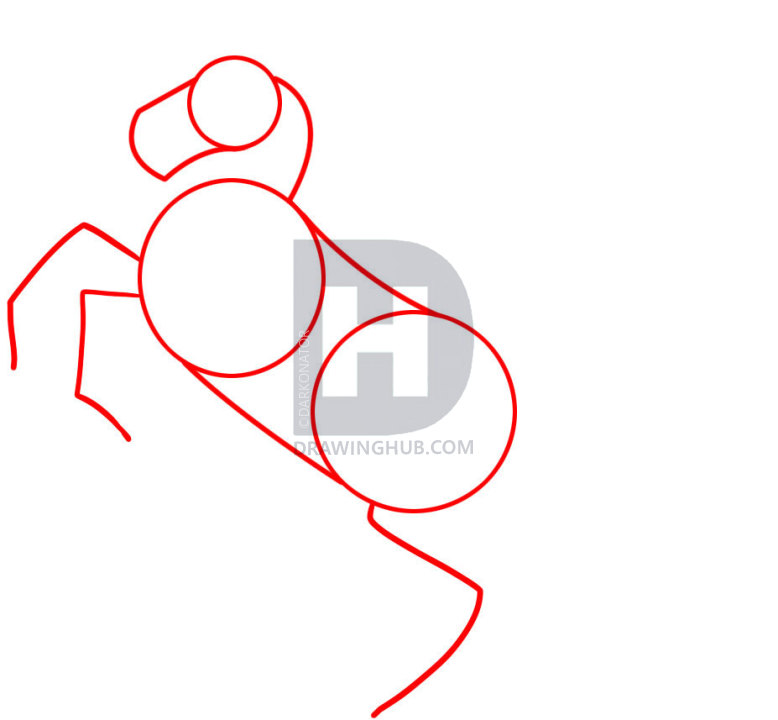 778x720 how to draw the headless horseman, step