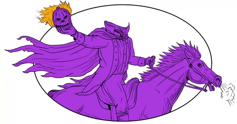 480x252 video headless horseman riding horse animation