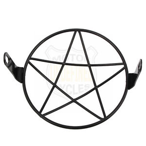 300x300 motorcycle black star headlight lamp protector grille guard