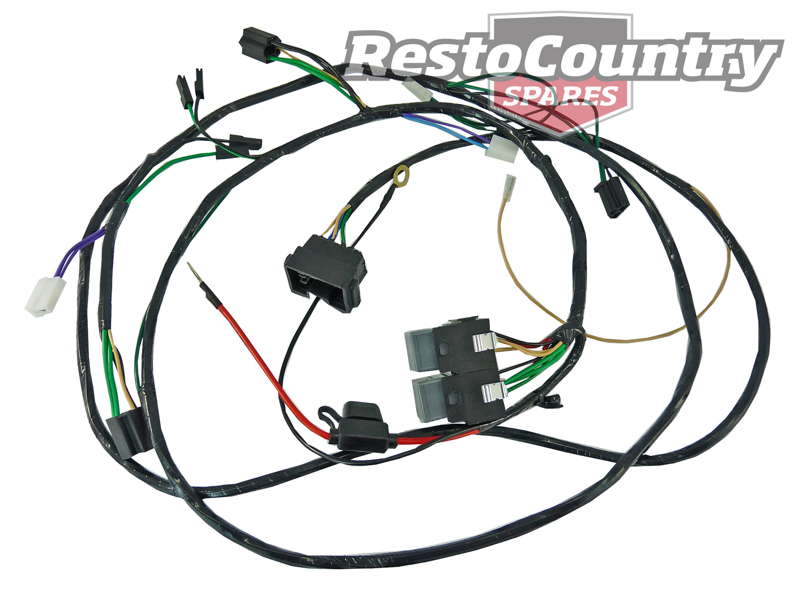 1600x1200 holden twin headlight + relays wiring loom harness hj