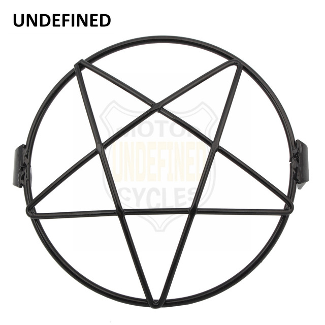 640x640 motorcycle headlight lamp cover inch black grill star model
