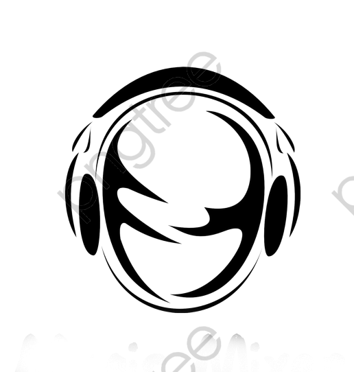 516x542 Transparent Black And White Silhouette Headphones Head Png Format