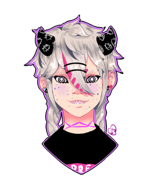 320x373 Headshot Of My Oc Ash On My Devinatart, I Have An Animated Gif