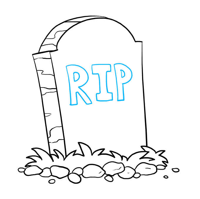 680x678 How To Draw A Tombstone