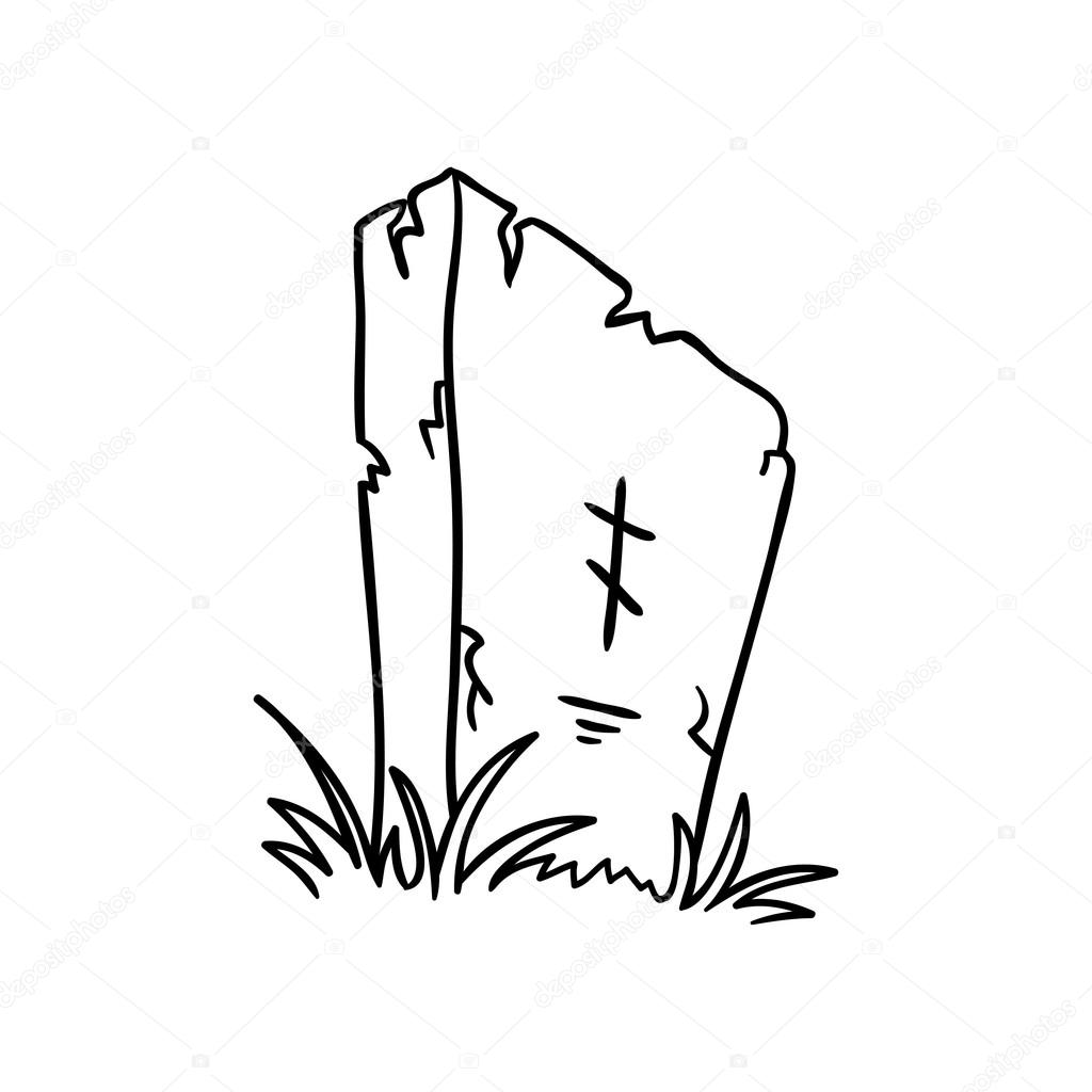 1024x1024 Tombstone Drawing Red For Free Download